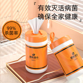 植护75度酒精消毒湿巾纸学生儿童家用大筒实惠装100抽