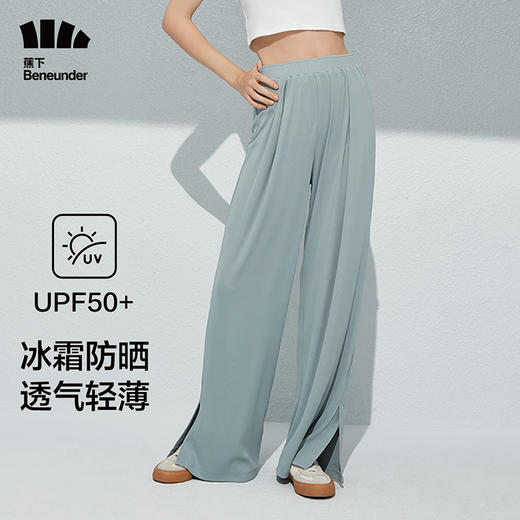 冰触系列流析防晒阔腿裤 商品图0