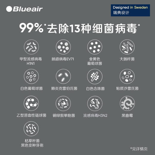 布鲁雅尔(Blueair)空气净化器 智能菌盾7440i 除甲醛除细菌智能数显除二手烟雾霾 钢铁大白 商品图1