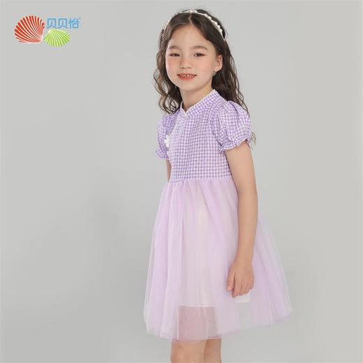 贝贝怡夏季短袖连衣裙新款国风旗袍网纱裙子古典优雅 商品图3