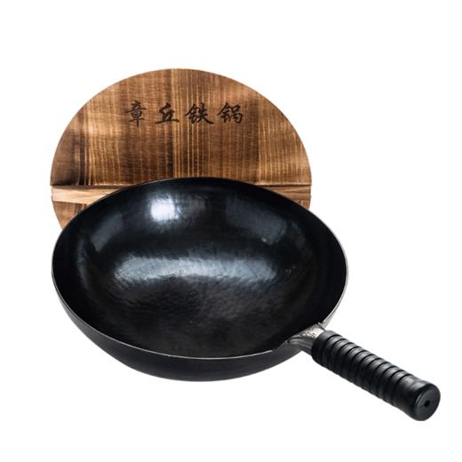 【官方正品保证】	欧乐菲（OLOFE）老关东章丘炒锅黑铁锅大师级镜面手打圆底炒菜锅老式无涂层明火煤气灶锅具 章丘铁锅镜面手工34cm-OLOZQ-34J 商品图7