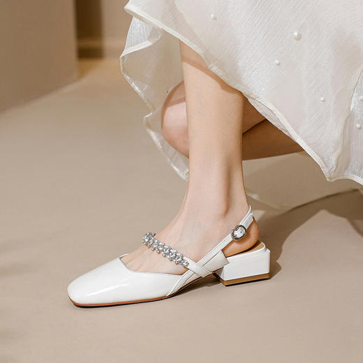 OLD A40aaa包头凉鞋时尚法式一字扣单鞋 商品图3