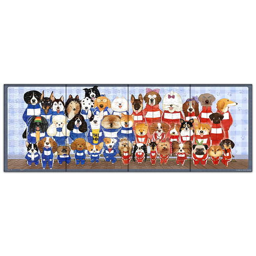 【折扣商品 不退不换】384片 月历拼图 塑料拼图 HR1010 瓜几拉-狗狗毕业照 商品图0