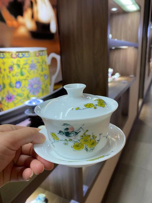 景德镇陶瓷 国瓷红叶 8头釉下手绘五彩俏不争春 商品图1