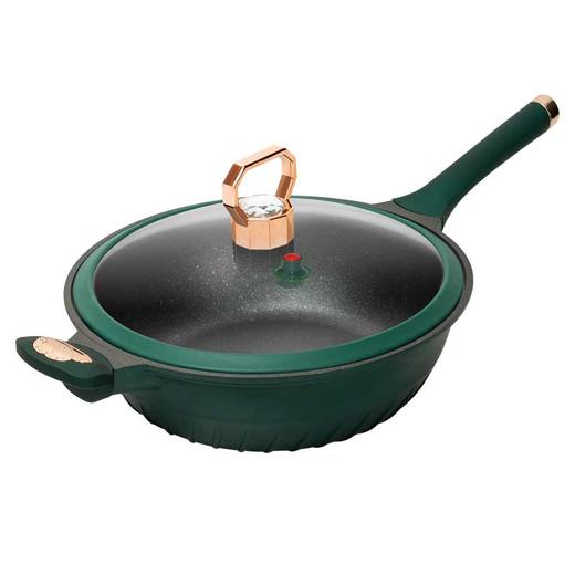 【官方正品保证】欧乐菲巴宝克西欧绿麦饭石色微压多用炒锅32cm（OLOWY-32A1） 商品图0