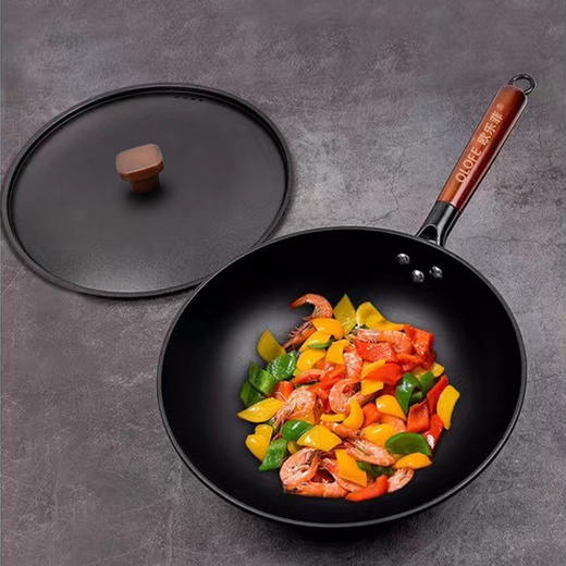 【官方正品保证】	欧乐菲章铁匠晶铁二代旋纹极铁锅-OLO32GF-T1 商品图4