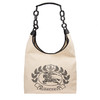 【二】BURBERRY 巴宝莉 女士中号战马徽标印花帆布皮革单肩购物袋 米白色 4075566 00100 商品缩略图0