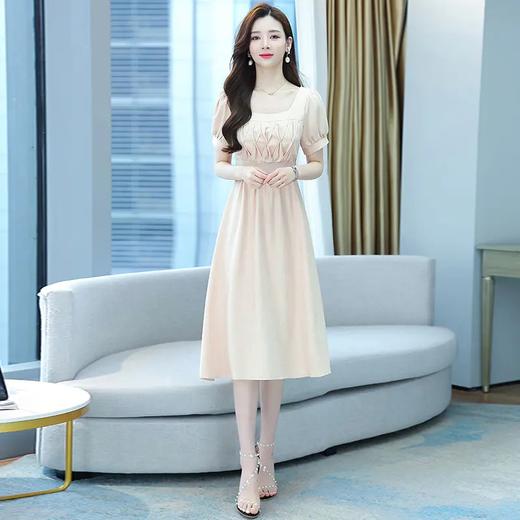 2022年新款女法式复古感气质女神范收腰显瘦小礼服连衣裙 商品图4