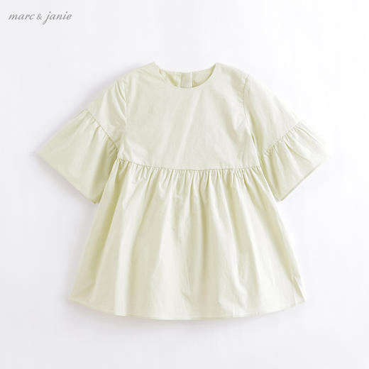 marcjanie马克珍妮夏装新款 女童荷叶袖纯棉短袖连衣裙20365 商品图0