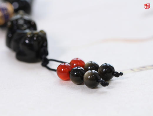[ 守财 ]  金曜石手捻串珠 | 霸气黑色，洒金点点，守护安心 商品图4