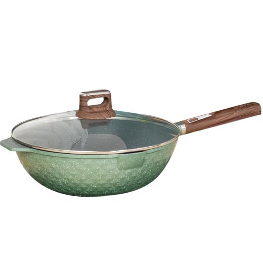 【官方正品保证】欧乐菲巴宝克德式麦饭石色深炒锅平底锅32cm（OLOBD-32A1） 商品图1