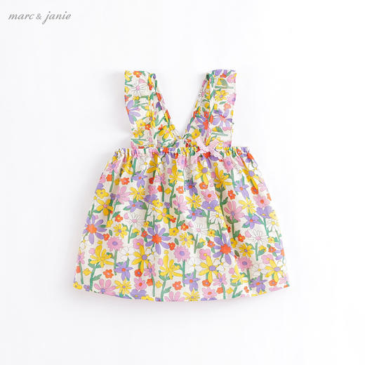 马克珍妮夏装新款 女童舒适全棉田园小花背心套装220895 商品图2