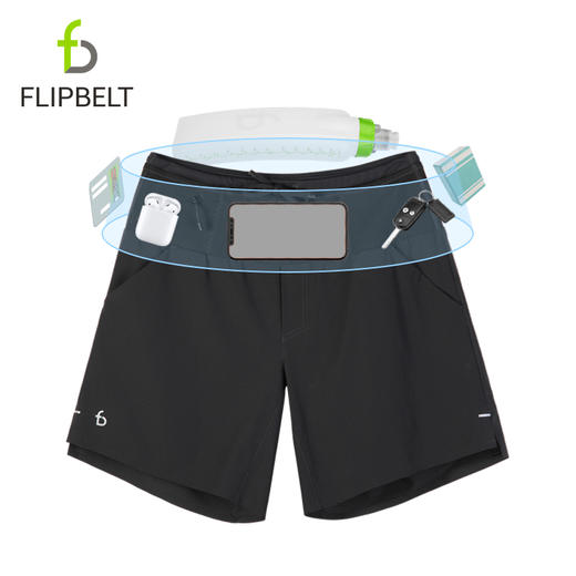 FlipBelt腰包短裤7英寸日常款轻量短裤竞技款马拉松训练裤 商品图2