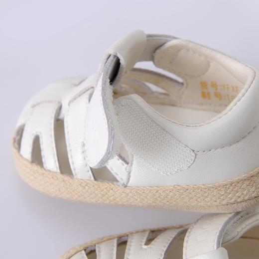 英氏婴儿凉鞋春夏新生宝宝软底羊皮防踢夏季包头鞋YFXFJ22040A 商品图2