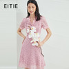 EITIE爱特爱夏季新款时尚气质优雅通勤v领收腰a字蕾丝连衣裙B2207952 商品缩略图0