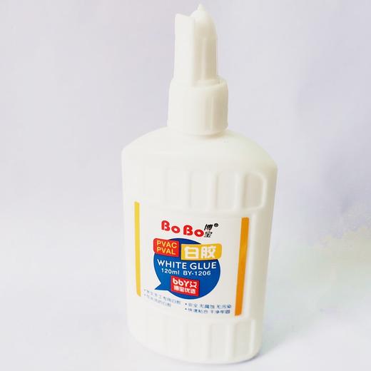 博宝1206白乳胶120ml儿童学生手工办公木板纸板纤维粘粘 1瓶 商品图0
