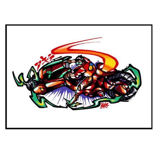 莫愁百货｜『阿基拉金田摩托』A3插画系列 商品图0