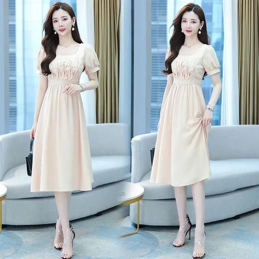 2022年新款女法式复古感气质女神范收腰显瘦小礼服连衣裙 商品图0