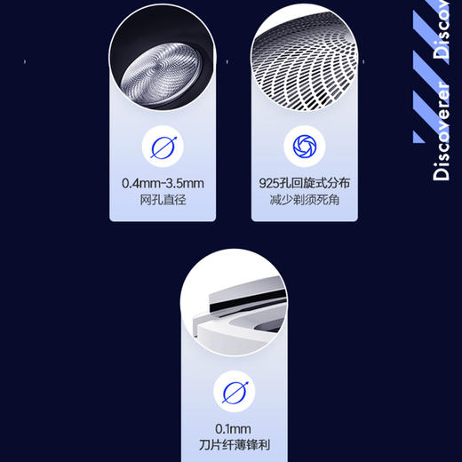 须眉男士电动剃须刀T3迷你便携刮胡刀Type-C快充便携涡轮三叶剃须刀 商品图4