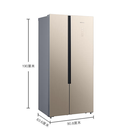 西门子 530升 对开门冰箱 纤薄外观 风冷无霜 BCD-530W(KX52NS30TI) 商品图1