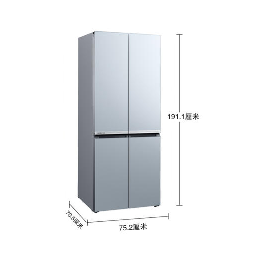 西门子481升十字门冰箱 对开门四门多门电冰箱 混冷无霜 玻璃面板 双循环制冷BCD-481W(KM49ES43TI) 商品图1
