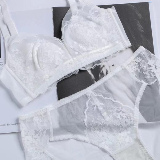 法式精品蕾丝文胸内裤 乳胶胸垫性感内衣套装 超轻薄无感 清仓不退不换 商品图4