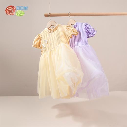 贝贝怡夏季短袖连衣裙新款国风旗袍网纱裙子古典优雅 商品图0