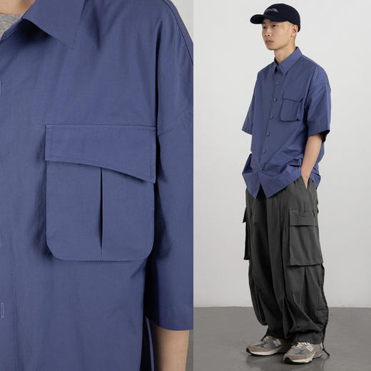 CryingCenter Very Peri长春花蓝 工装休闲通勤衬衫套装 哭喊中心 商品图3