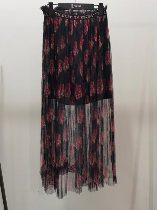 【S3】臣禾网纱拼字母织带半裙9101920322 商品图1