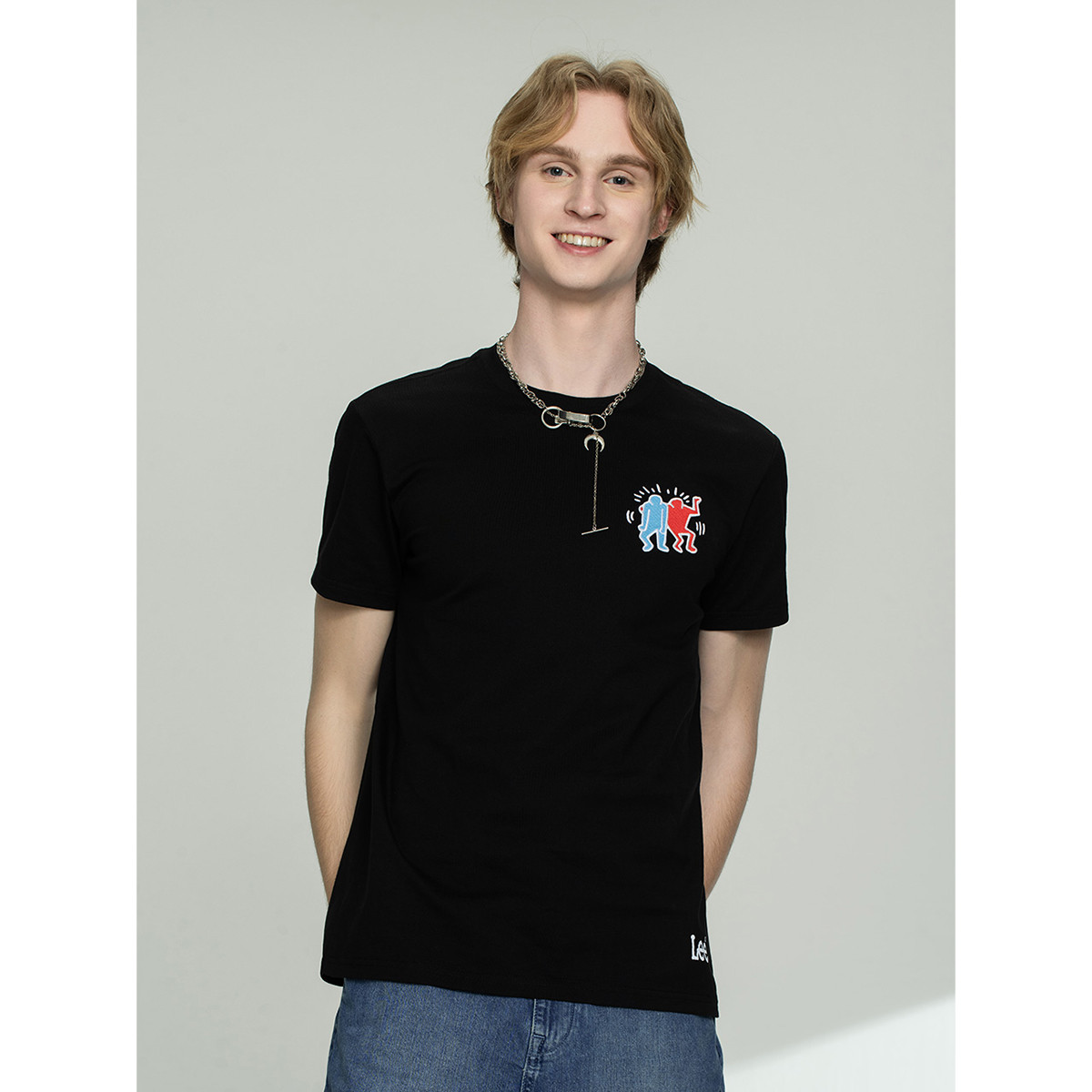 【Keith Haring联名】Lee春夏新款男装商场同款圆领短袖t恤男L439033RXK11/K14