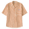 CryingCenter 夏日必冲的落日橘条古巴领短袖纯棉衬衫 商品缩略图4