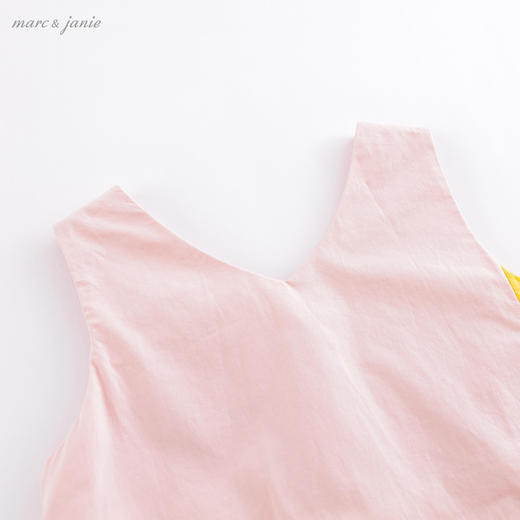 马克珍妮夏装新款 女童三色拼接纯棉背心连衣裙20372 商品图2