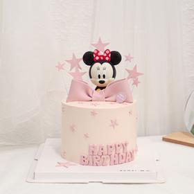 米妮蝴蝶结翻糖奶油蛋糕