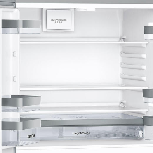 西门子 452升冰箱KM46FSGETI 玻璃面板十字对开门零度保鲜无霜BCD-452W(KM46FSGETI) 商品图3