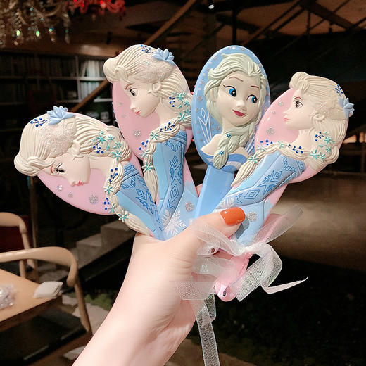 【冰雪奇缘儿童发夹套装】爱莎公主发饰套装礼盒皇冠头饰梳子假发头绳 商品图2
