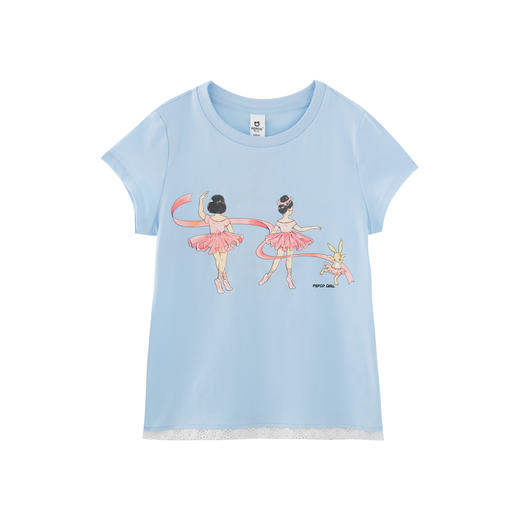 【3件65折】 小猪班纳童装22夏装新款儿童圆领上衣中大童女童短袖T恤卡通休闲 商品图4