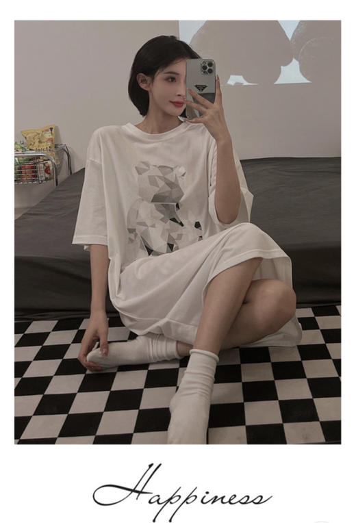 【社群供W】大熊黑白情侣家居服套装（下单后5-7天发货） 商品图2