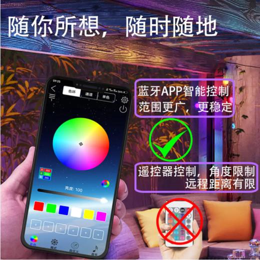 本挚户外-F10C露营音乐律动LED防水幻彩灯串 商品图1