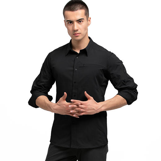 指挥官单向导湿轻量排汗速干衬衫男士长袖耐磨长袖 商品图2