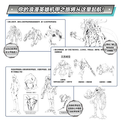 科幻机甲动漫人物角色设定技法 机械浪漫 商品图3