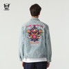 MEET.ROY麒麟祥云系列45#刺绣 蓝色水洗做旧牛仔夹克 常规版型01MR1378 商品缩略图0
