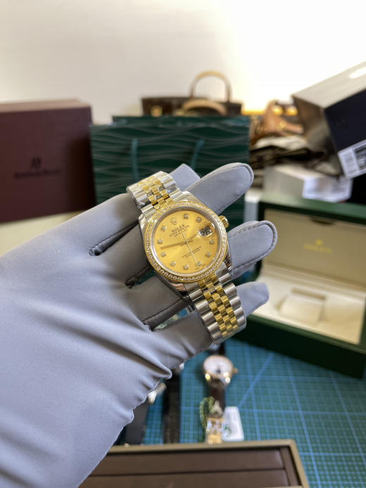 劳力士-日志36间金外圈钻 商品图9