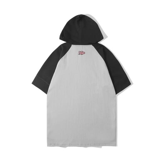 MEET.ROY麒麟祥云系列印花插肩oversize版型拼接半袖帽衫01MR1293 商品图5