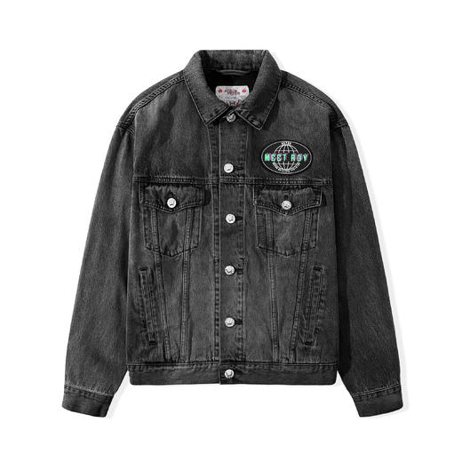 MEET.ROY麒麟祥云系列45#刺绣 水洗做旧牛仔夹克 oversize版型01MR1377 商品图4