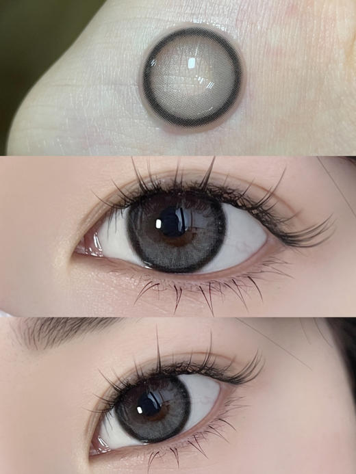 【半年抛|日抛】 Allecon 半糖牛乳  14.5  A17 黑灰 着色13.8 商品图5