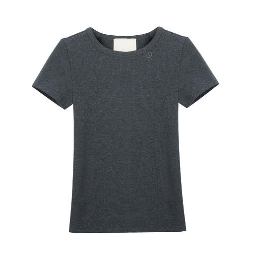 紧身螺纹打底弹力T恤 商品图0