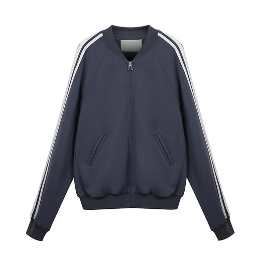 双条纹开襟运动服 商品图0