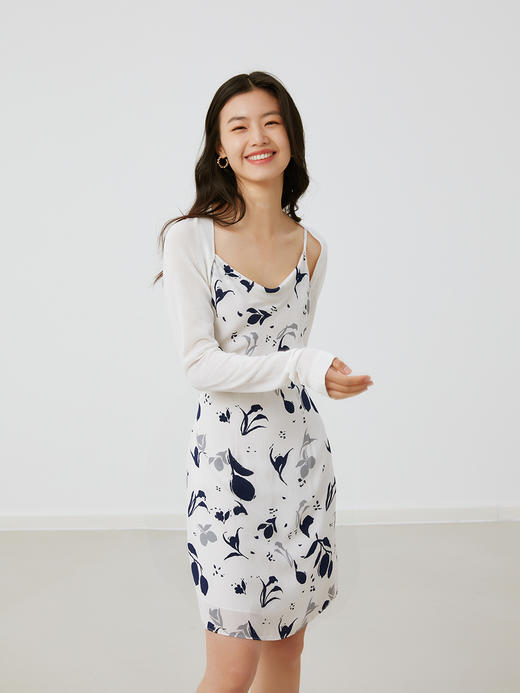 【周四精选福利】HeyDress针织开衫女时髦叠穿披肩袖一片式坎肩短款长袖防晒衫 商品图5