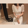 【金蘑菇菇 兰桂坊】简约黑标线三醋酸通勤约会温柔风连衣裙 商品缩略图4