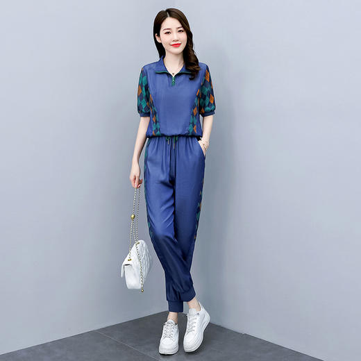 牛仔套装新款宽松显瘦休闲POLO领时尚两件潮HR-WY87969 商品图0